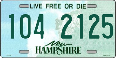 NH license plate 1042125