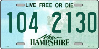 NH license plate 1042130