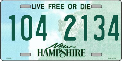 NH license plate 1042134