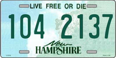 NH license plate 1042137