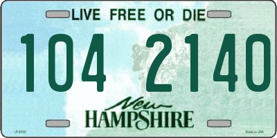 NH license plate 1042140