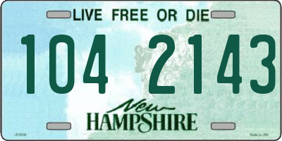 NH license plate 1042143