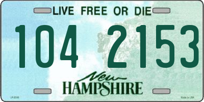NH license plate 1042153