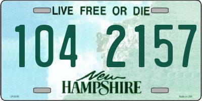 NH license plate 1042157