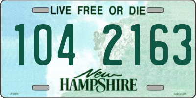 NH license plate 1042163