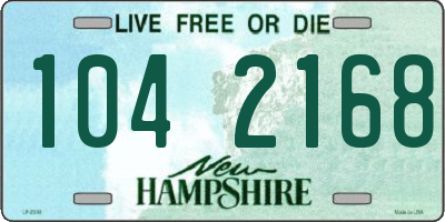 NH license plate 1042168