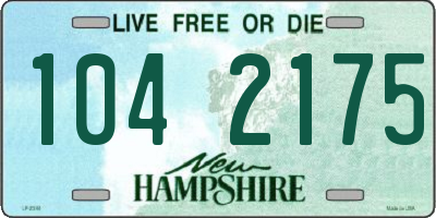 NH license plate 1042175
