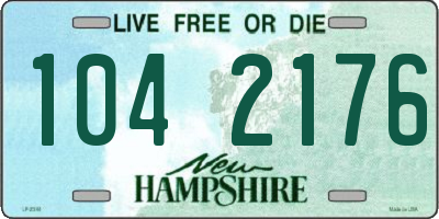 NH license plate 1042176