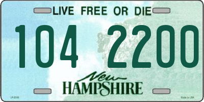 NH license plate 1042200