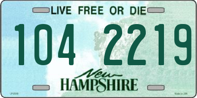 NH license plate 1042219