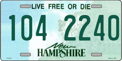 NH license plate 1042240