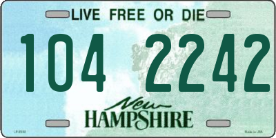 NH license plate 1042242