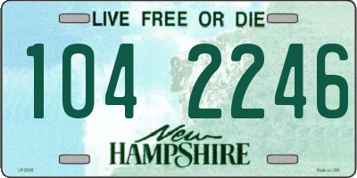 NH license plate 1042246