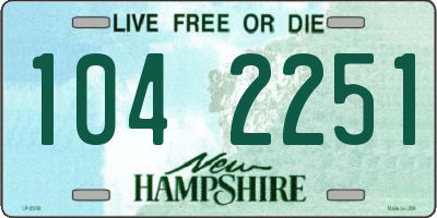NH license plate 1042251