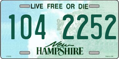 NH license plate 1042252
