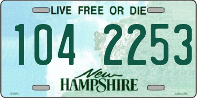NH license plate 1042253