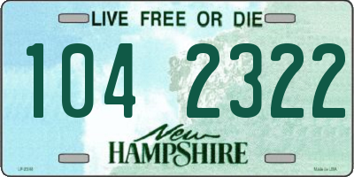 NH license plate 1042322