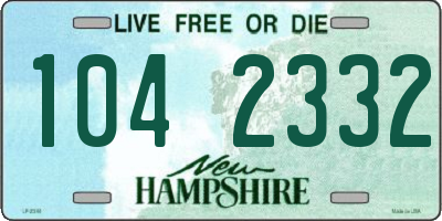 NH license plate 1042332