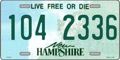 NH license plate 1042336