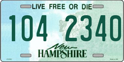 NH license plate 1042340