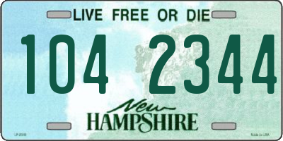NH license plate 1042344