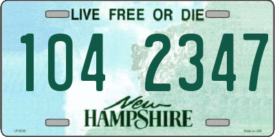 NH license plate 1042347