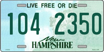 NH license plate 1042350