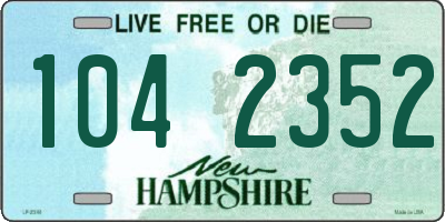 NH license plate 1042352