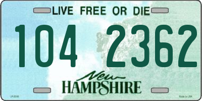 NH license plate 1042362