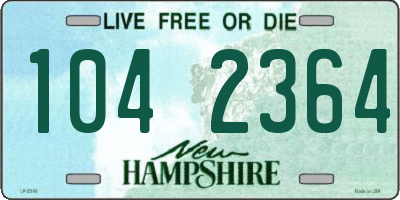 NH license plate 1042364