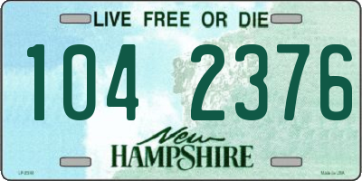 NH license plate 1042376