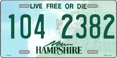 NH license plate 1042382