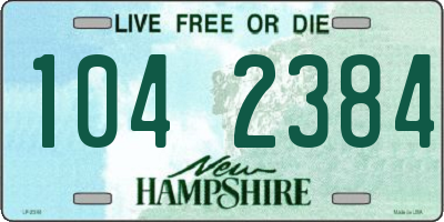 NH license plate 1042384