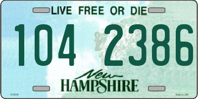 NH license plate 1042386