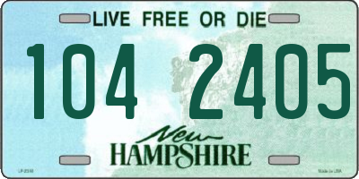 NH license plate 1042405