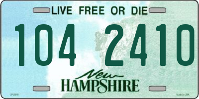 NH license plate 1042410
