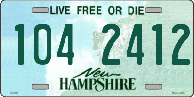 NH license plate 1042412