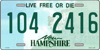 NH license plate 1042416