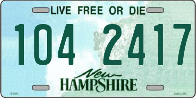 NH license plate 1042417