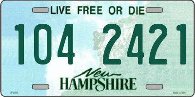 NH license plate 1042421