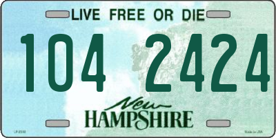 NH license plate 1042424