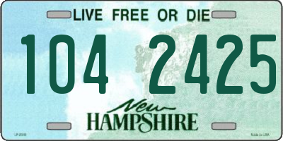 NH license plate 1042425