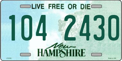 NH license plate 1042430