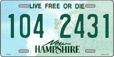 NH license plate 1042431