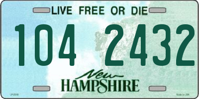 NH license plate 1042432