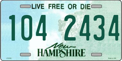 NH license plate 1042434