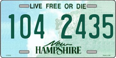 NH license plate 1042435