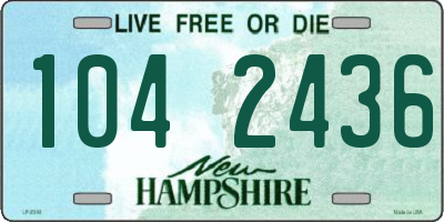 NH license plate 1042436