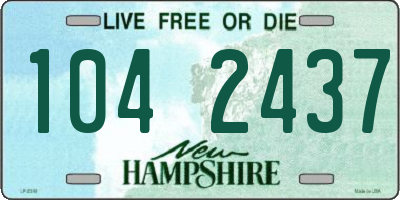NH license plate 1042437