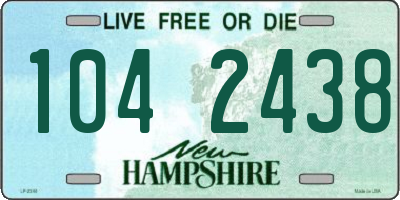 NH license plate 1042438